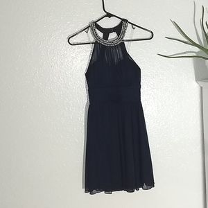 navy blue semiformal dress